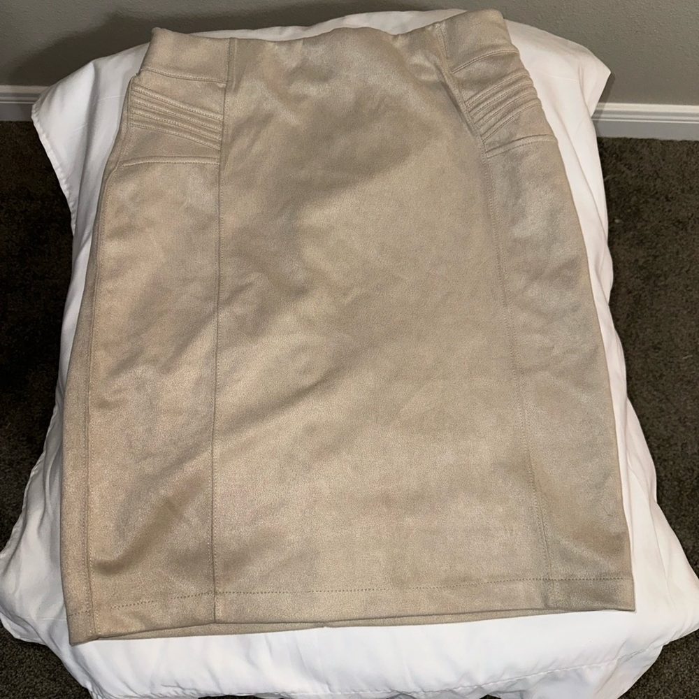 Suede Pencil Skirt